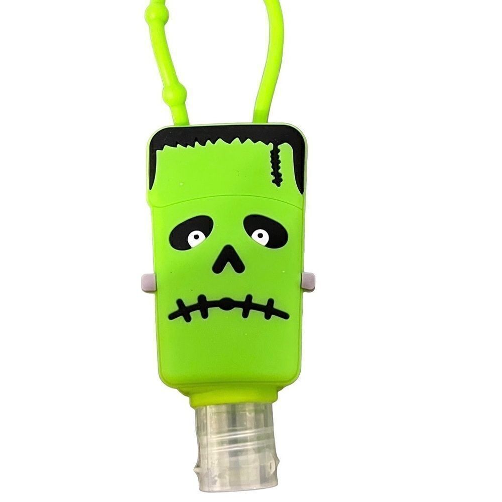 Green Frankenstein silicone sanitizer cover and bottle